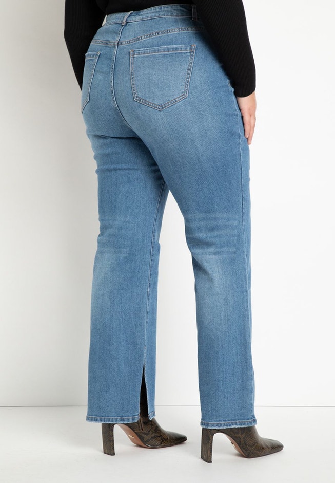 Gena Fit Split Inseam Hem Straight Leg Jean image number null