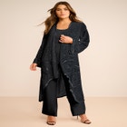 Plus Size Beaded Georgette Scoop Neck 3-Piece Pant Set image number 1