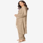 Plus Size Beaded Georgette Scoop Neck 3-Piece Pant Set image number null