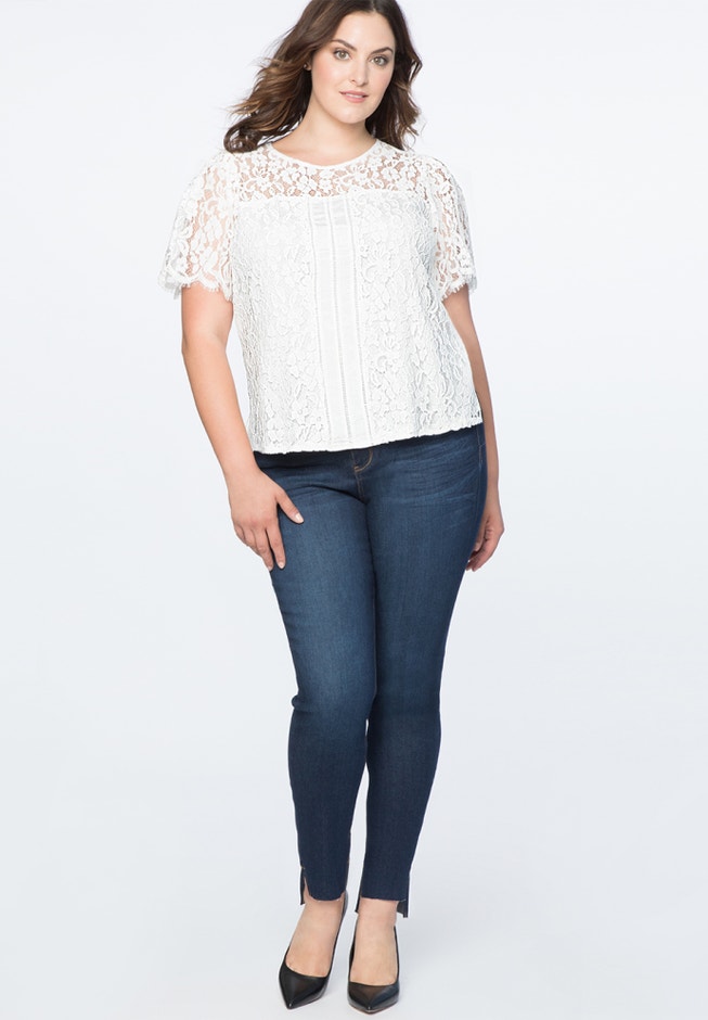 Peach Lift Step-Hem Skinny Jean image number 0