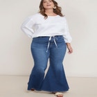 Classic Fit Bell Bottom Flare Leg Jean image number null