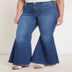Classic Fit Bell Bottom Flare Leg Jean image number null