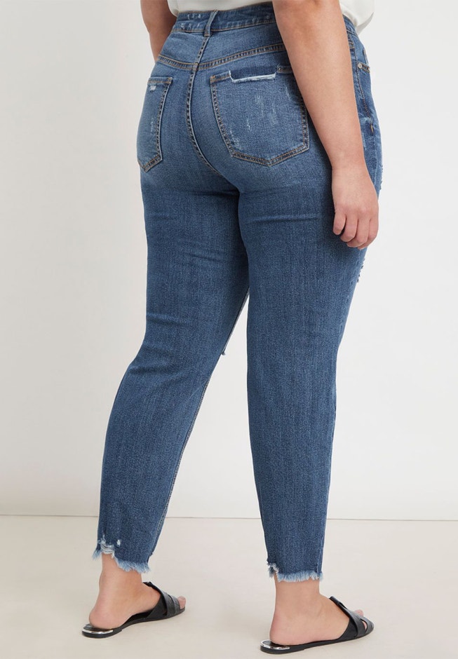 Classic Fit Distressed Boyfriend Jean image number 1