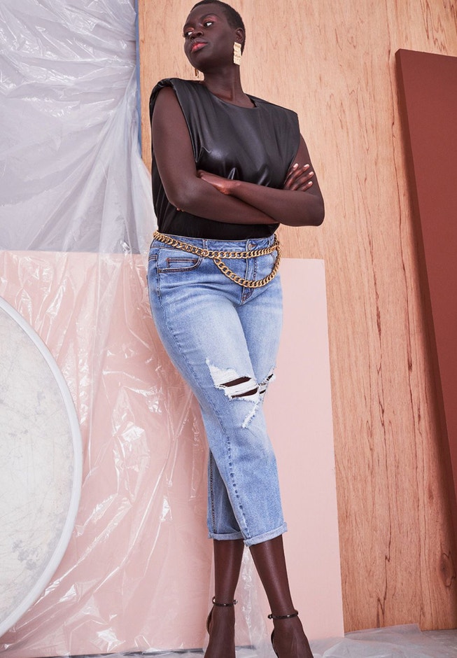 Classic Fit Distressed Boyfriend Jean image number 3