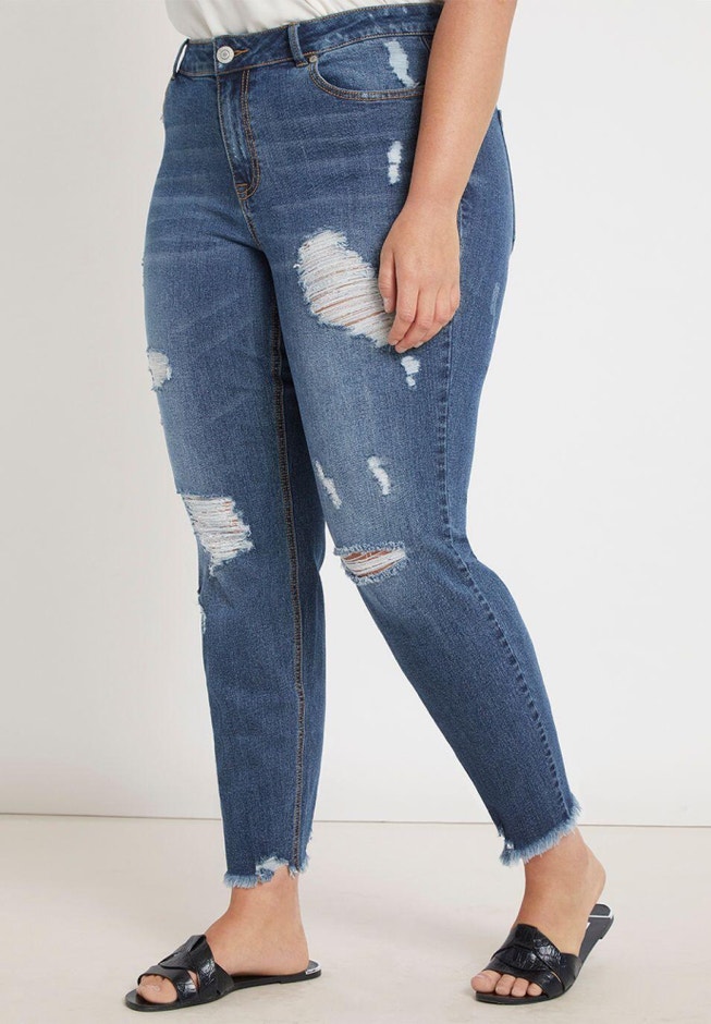 Classic Fit Distressed Boyfriend Jean image number 0
