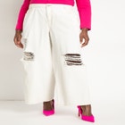 Wide Leg Distressed Jeans image number null
