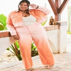 Ombre Wide Leg Jean image number null