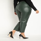 Classic Fit Slim Faux Leather Pant image number null