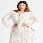 Lace Keyhole Maxi Dress image number null