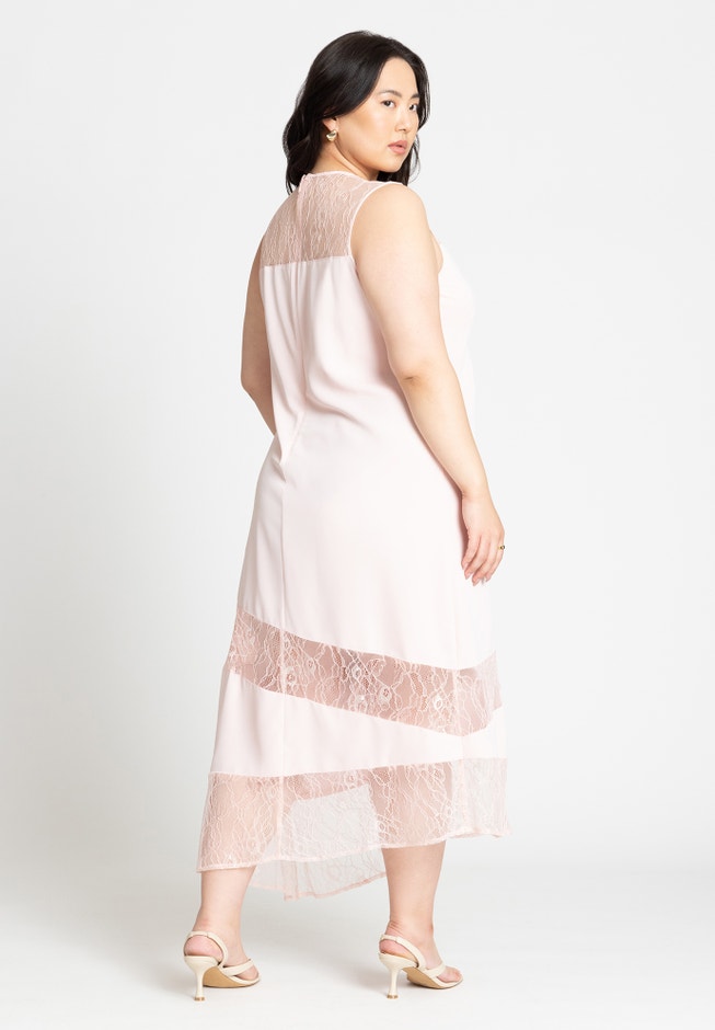 Mixed Lace Sleeveless Dress image number 1