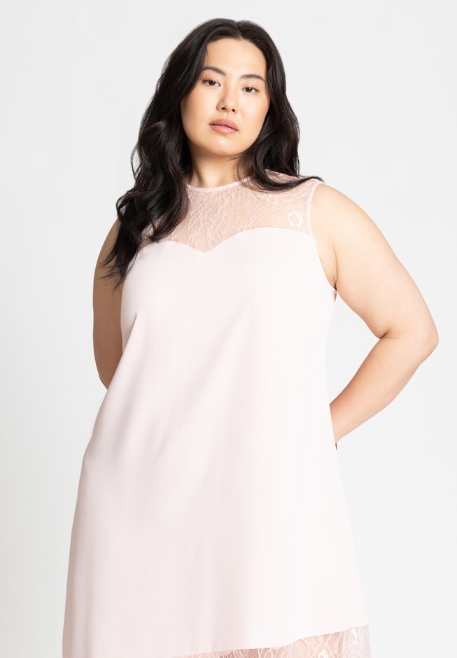 Mixed Lace Sleeveless Dress image number 2