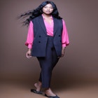 Slim Leg Venice Crepe Trouser image number null