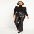 Faux Leather Flare Leg Trouser image number null