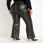 Faux Leather Flare Leg Trouser image number null