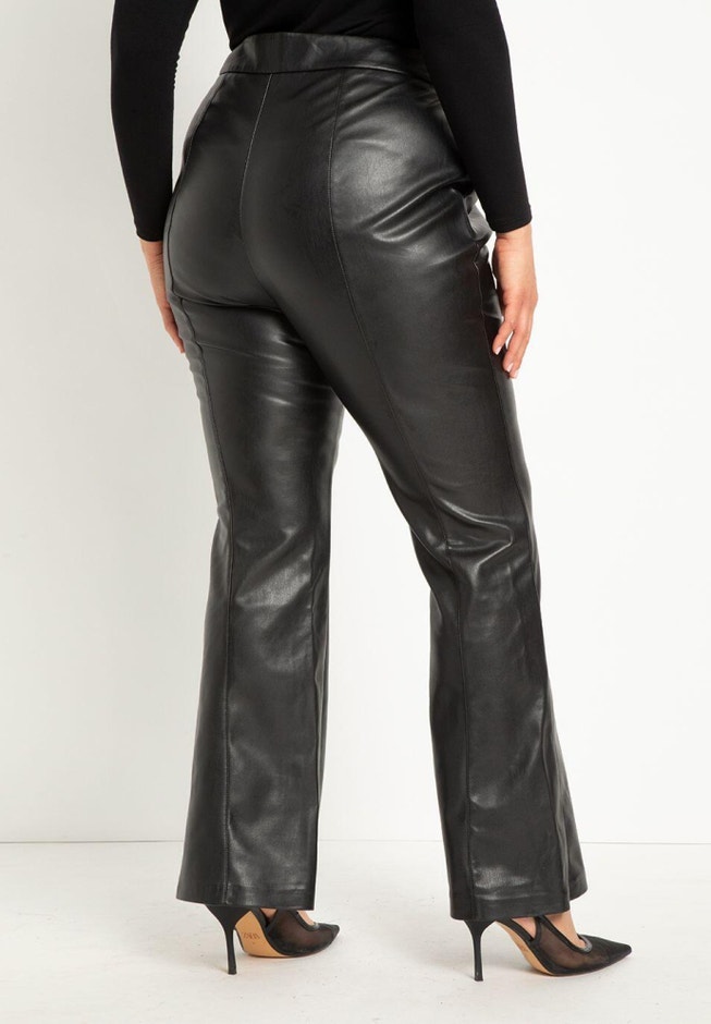 Faux Leather Flare Leg Trouser image number 3