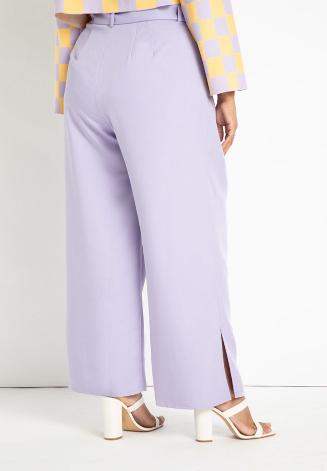 Belted Trouser With Side Slit image number 2