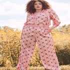 Printed Wide Leg Trouser image number null