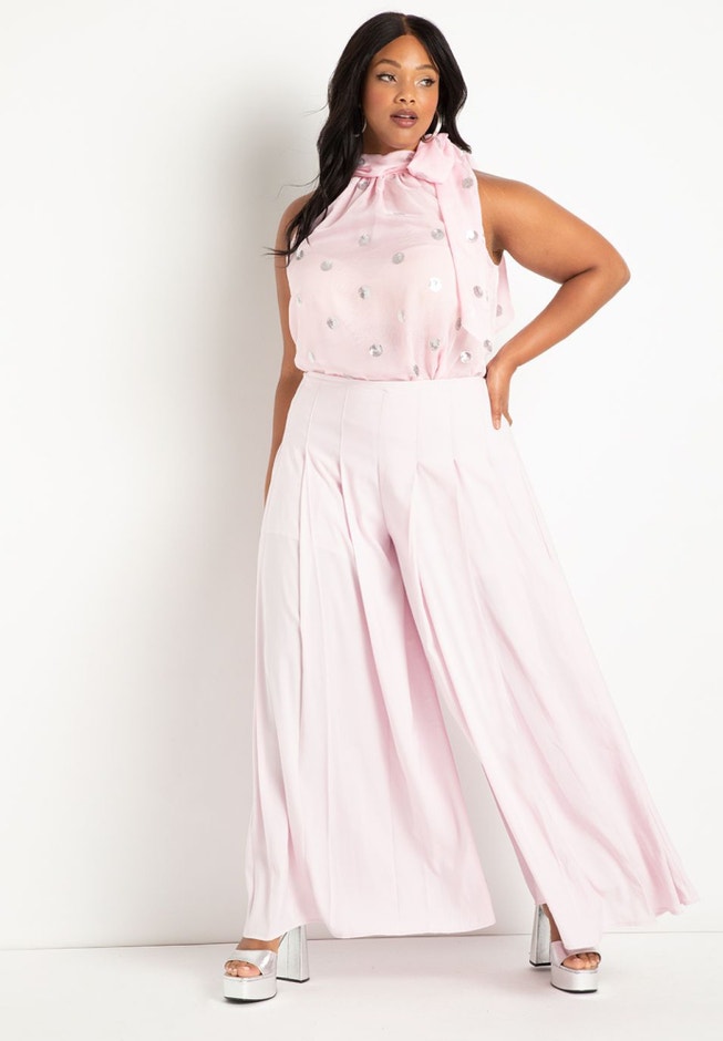 Wide Leg Pleated Pants image number 0