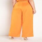 Pleated Wide Leg Satin Trouser image number null