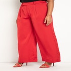 Wide Leg Satin Trouser image number null