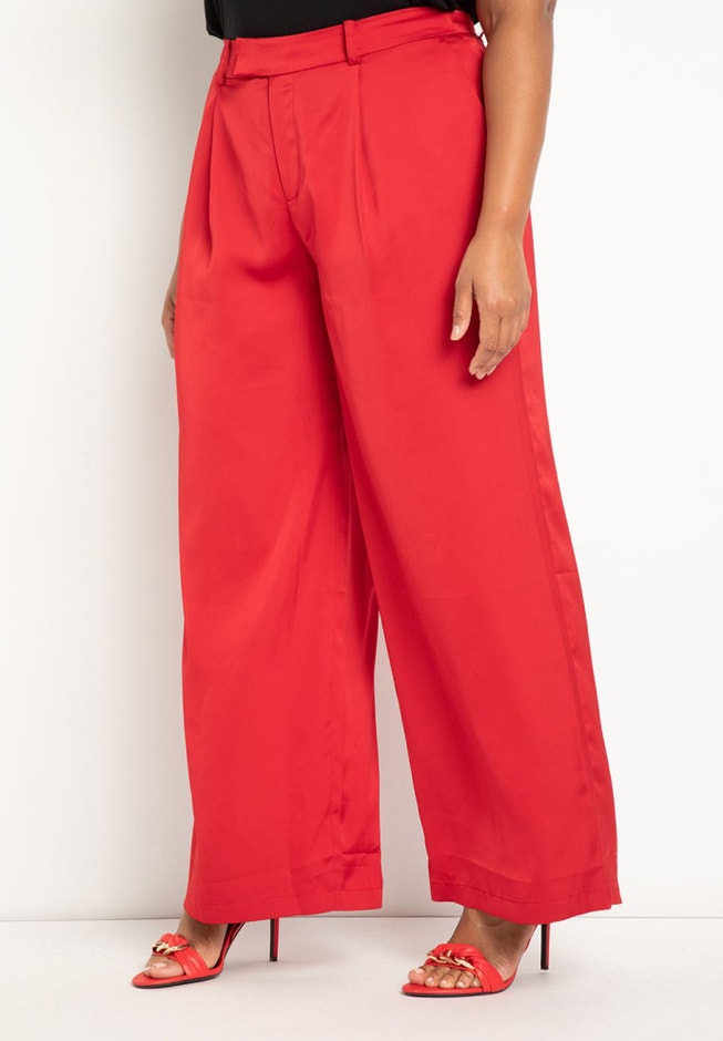 Wide Leg Satin Trouser image number 1
