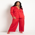 Wide Leg Satin Trouser image number null