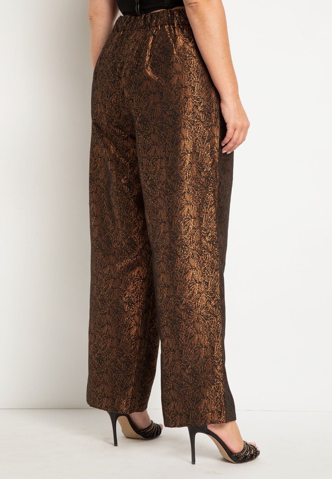 Wide Leg Brocade Pant image number 2