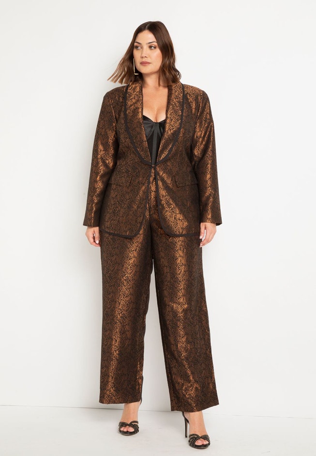Wide Leg Brocade Pant image number 0