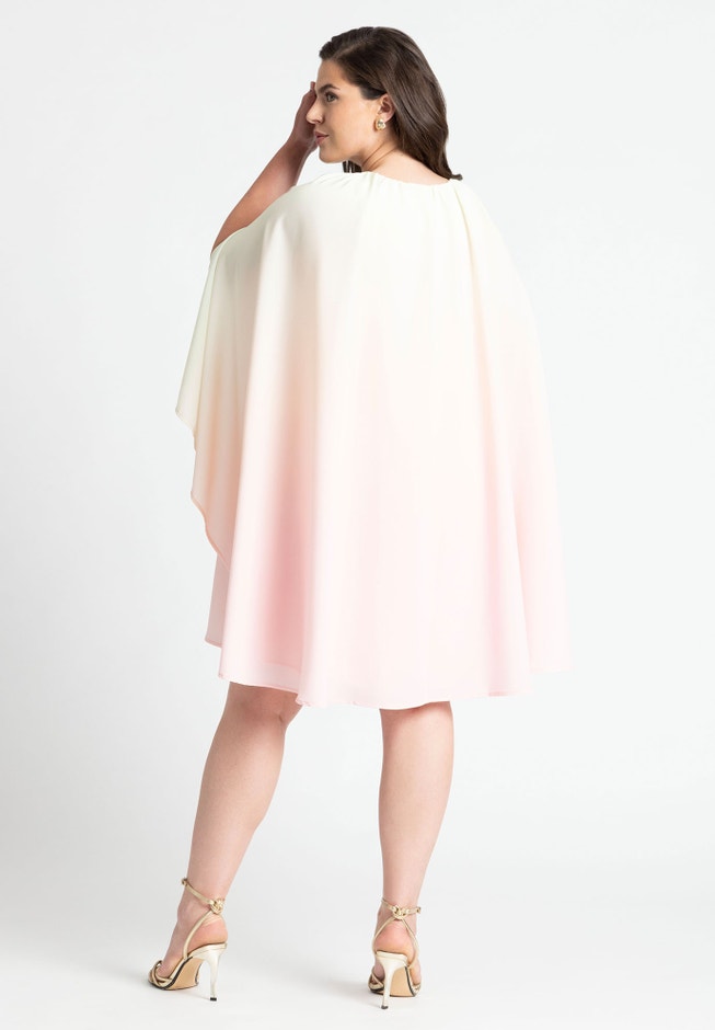 Ombre Mini Cape Dress image number 1