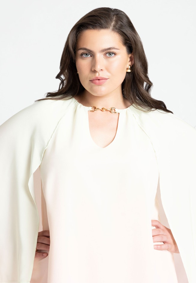 Ombre Mini Cape Dress image number 3