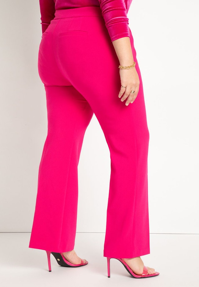 Pop Color Pleated Flare Leg Trouser image number 2
