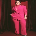 Pop Color Pleated Flare Leg Trouser image number null