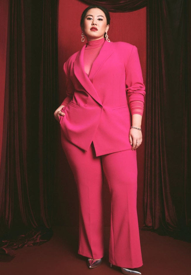 Pop Color Pleated Flare Leg Trouser image number 3