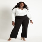 Overlap Waist Flare Leg Pant image number null