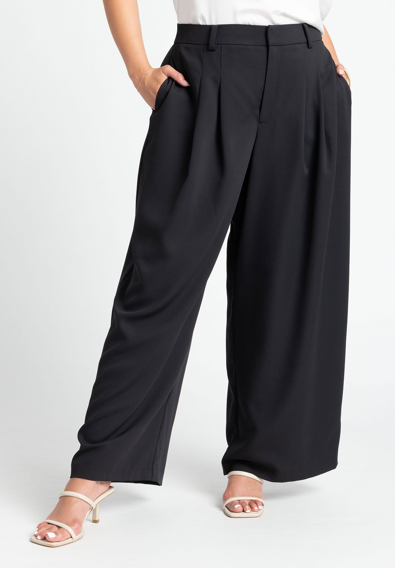 The Fluid Crepe Wide Leg Pant image number 1