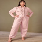 Faux Leather Pull On Pant image number null