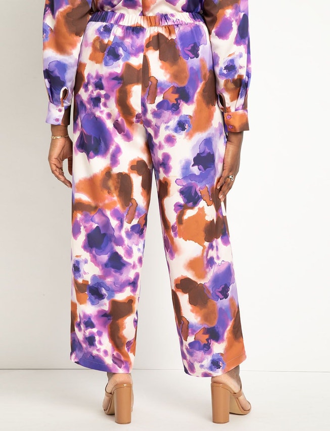 Printed Satin Pant image number 2