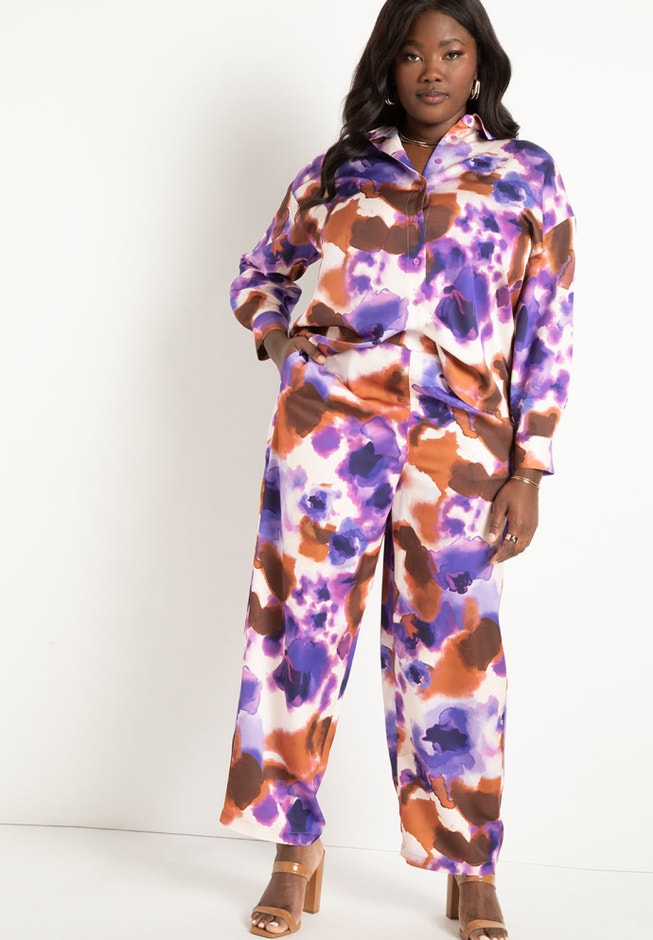 Printed Satin Pant image number 0