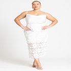 Textural Lace Midi Skirt image number null