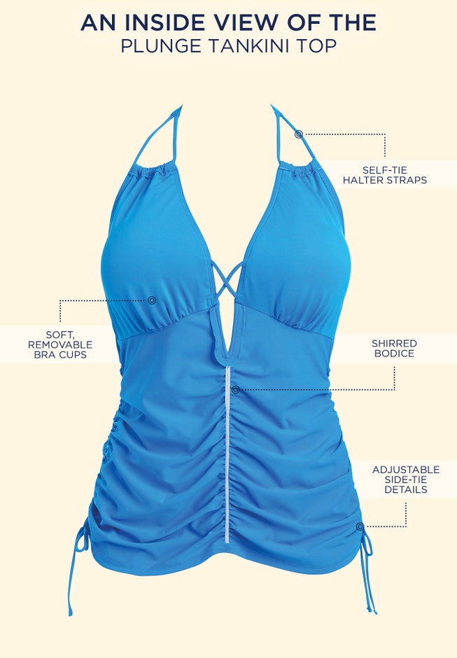 Plunge Tankini Top image number 5