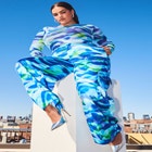 Wide Leg Satin Cargo Pant image number null