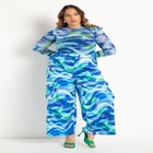 Wide Leg Satin Cargo Pant image number null