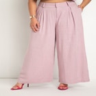 Linen Wide Leg Pant With Pleat image number null