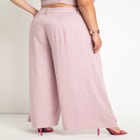 Linen Wide Leg Pant With Pleat image number null