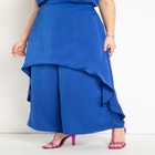 Wide Leg Pant with Attached Overskirt image number null