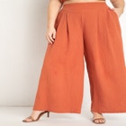 Gauze Pleated Wide Leg Pant image number null
