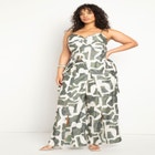 Pull On Wide Leg Pant with Slit Hem image number null