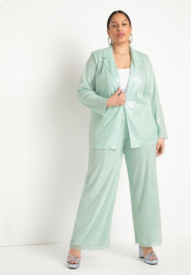 Wide Leg Sequin Pant image number null
