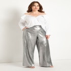 Metallic Wide Leg Pant image number null