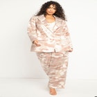 Printed Sequin Wide Leg Pant image number null
